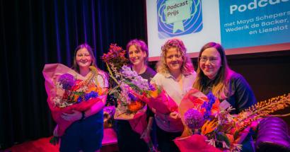 Alumni Radio Eva Vanderstricht en Hanne Volckaert zijn de winnaars van de NTR Podcastprijs 2023